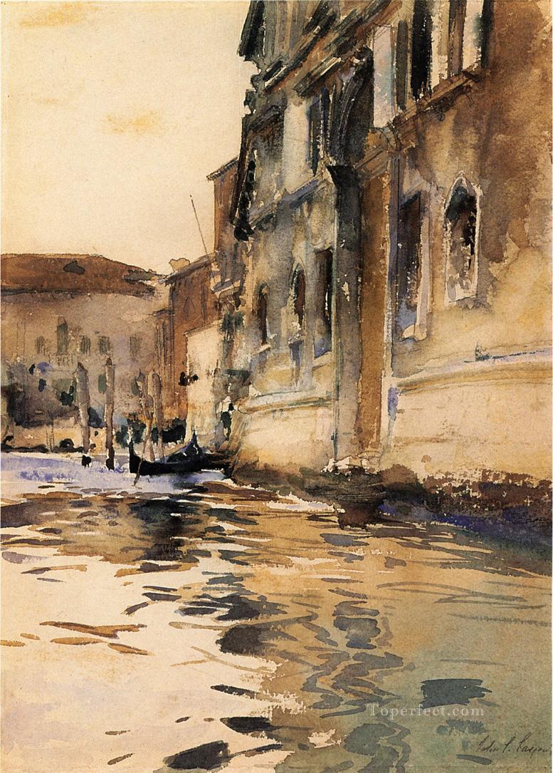 Venetian Canal Palazzo Corner John Singer Sargent Venice Oil Paintings